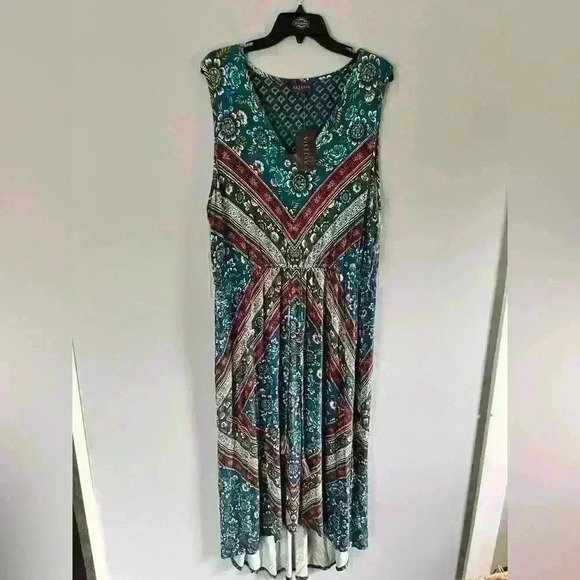 NwT Artesia cinched waist high low sleeveless dress size XXL - Picture 1 of 7